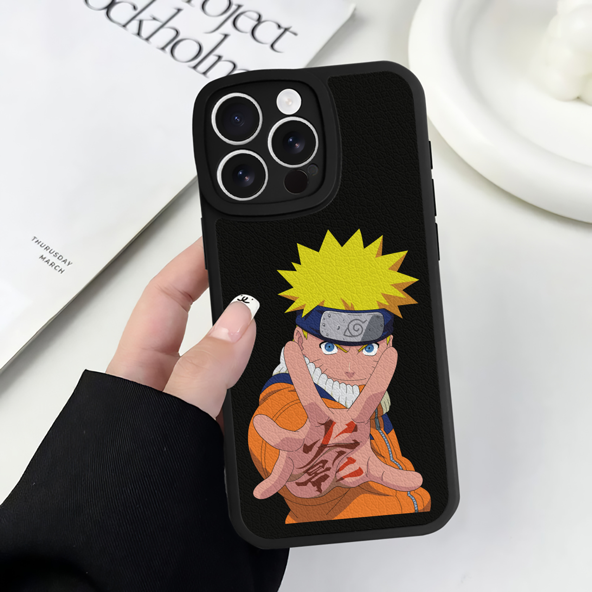 （画像用） NARUTO -ナルト- うずまき ナルト Uzumaki Naruto 【iPhone 16シリーズ対応】シリコンスマホケース（レザー調） 材質：シリコン